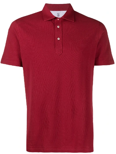 Brunello Cucinelli Relaxed Fit Polo Shirt In Red
