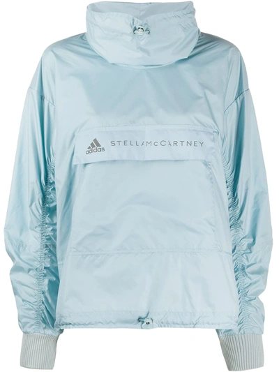 Adidas By Stella Mccartney Logo-print Lightweight Jacket In Blue