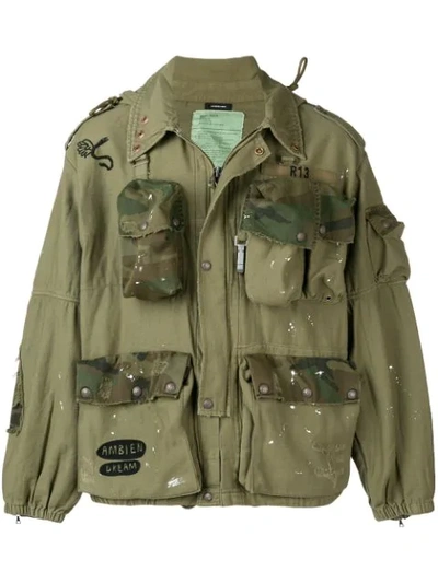 R13 Hooded Multi-pocket Jacket In Basic