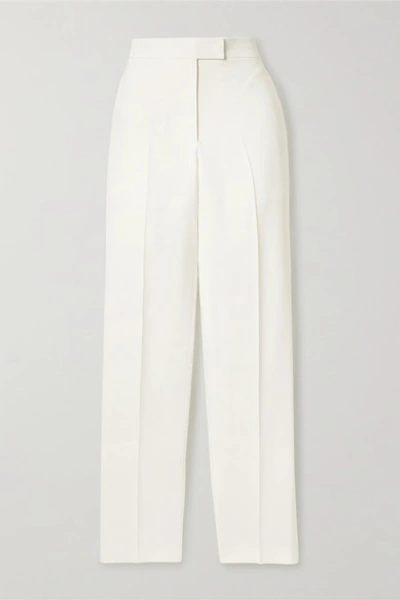 Helmut Lang Straight-leg Cady Trousers In Ivory