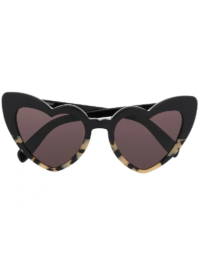 Saint Laurent Sl 181 Heart-shaped Sunglasses In Black