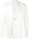 Harris Wharf London Single-breasted Fitted Blazer In White