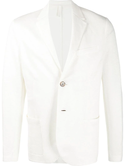 Harris Wharf London Single-breasted Fitted Blazer In White