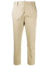 Dsquared2 Skinny-fit Cropped Chino Trousers In Neutrals
