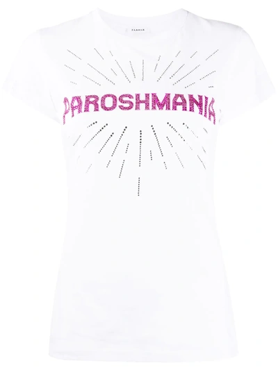 P.a.r.o.s.h Comania Slogan Print T-shirt In White