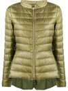 Herno Funnel-neck Quilted-down Jacket In Green