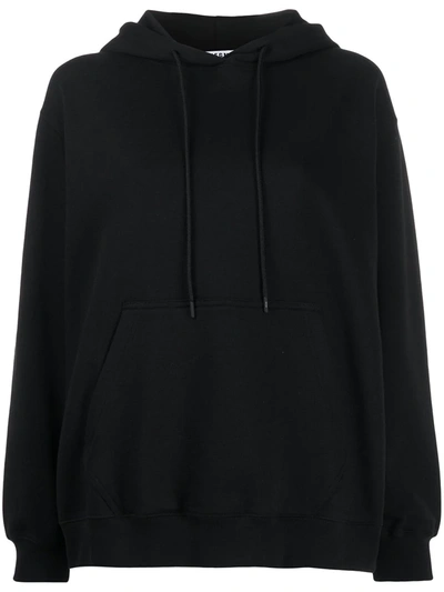 Msgm Logo-print Hooded Sweatshirt In Black