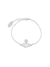 Vivienne Westwood Crystal Orb Bracelet In Silver