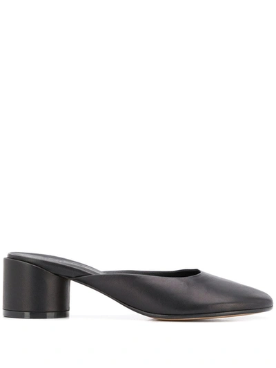 Mm6 Maison Margiela Round Heel 55 Mules In Black