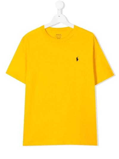 Ralph Lauren Teen Crew Neck T-shirt In Yellow