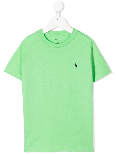 Ralph Lauren Kids' Crew Neck T-shirt In Green