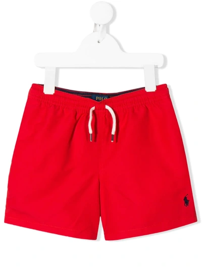 Ralph Lauren Boxer Star Board Shorts In Red
