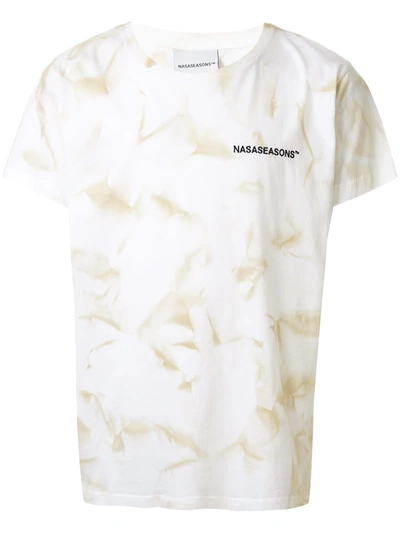 Nasaseasons Short Sleeve Dust Dye T-shirt In White