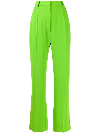 Mm6 Maison Margiela Tailored Straight-leg Trousers In Green