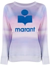 Isabel Marant Étoile Logo Print Watercolour Jumper In Blue