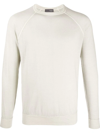 Drumohr Long-sleeve Fitted Jumper In Grey