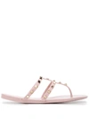 Valentino Garavani 10mm Summer Rockstud Pvc Sandals In Pink