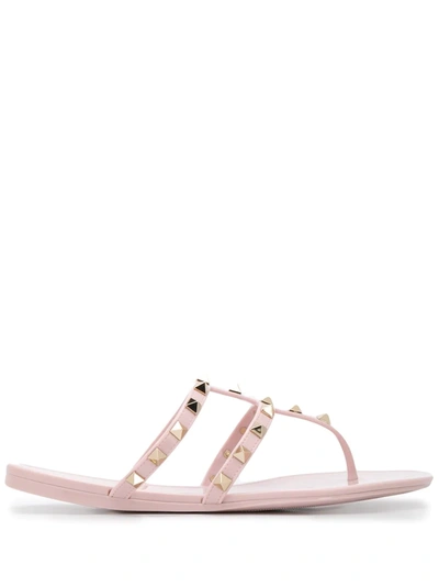 Valentino Garavani 10mm Summer Rockstud Pvc Sandals In Pink