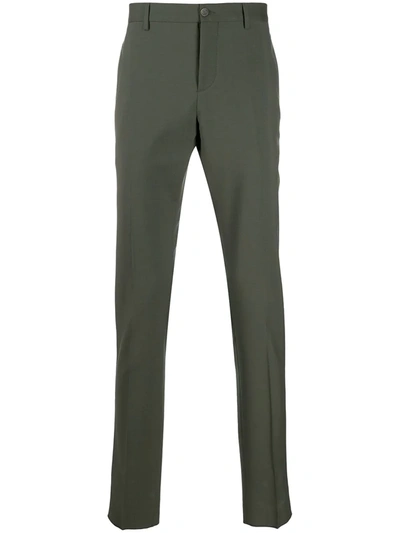 Valentino Side Stripe Tailored Trousers In Green