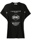 Givenchy Spirit Printed Oversized T-shirt In Black