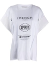 Givenchy Spirit Printed Oversized T-shirt In White