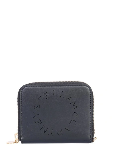 Stella Mccartney Small Wallet With Logo In Black