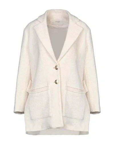 Maje Suit Jackets In Ivory