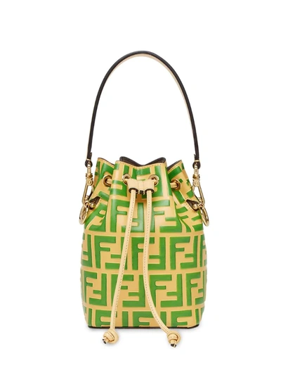 Fendi Mini Mon Tresor Bucket Bag In Green