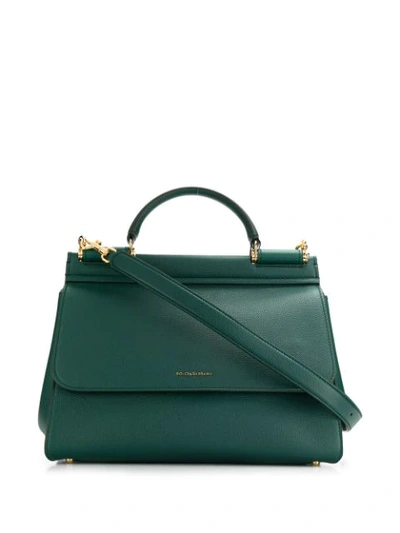 Dolce & Gabbana Small Sicily Tote In Green