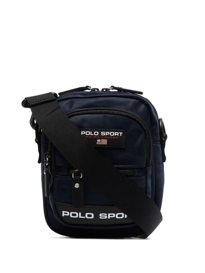 Polo Ralph Lauren Zipped Logo-print Sport Pouch In Blue