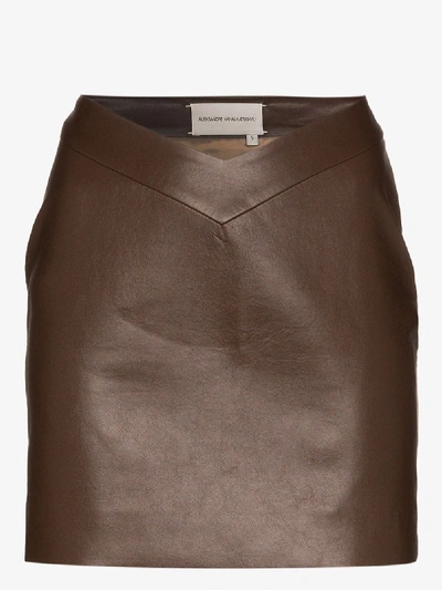 Aleksandre Akhalkatsishvili V-waist Mini Skirt In Brown