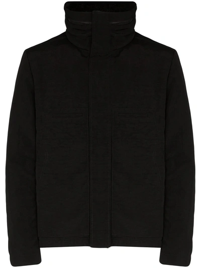 Yves Salomon High Neck Down Jacket In Black