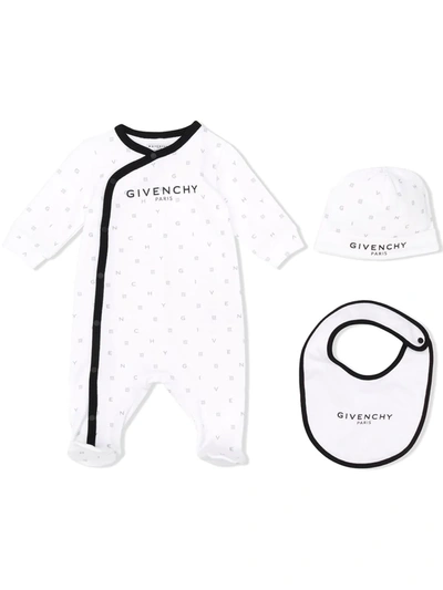 Givenchy Logo Print Babygrow Set In White
