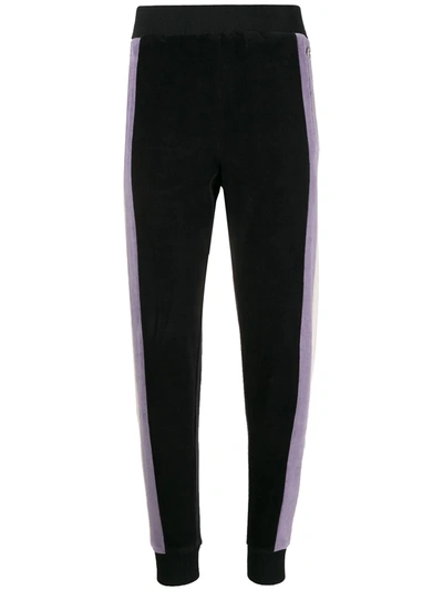 Just Cavalli Contrasting Side Panel Joggers In Black