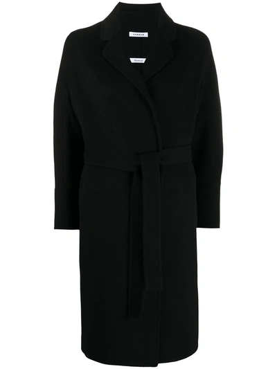 P.a.r.o.s.h Belted Trench Coat In Black
