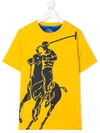Ralph Lauren Teen Pony Print T-shirt In Yellow