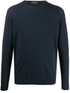 Roberto Collina Knitted Long Sleeve Jumper In Blue