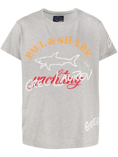 Paul & Shark Yachting Logo T-shirt In Grey