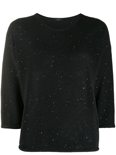 Peserico Embellished Relaxed Jumper In Blue