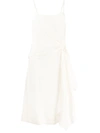 Colville Gathered Draped Dress In White