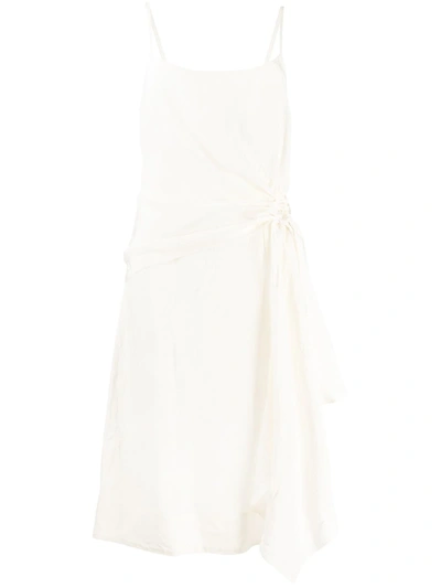 Colville Gathered Draped Dress In White