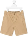 Paul Smith Junior Teen Zebra Lined Chino Shorts In Neutrals