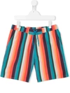 Paul Smith Junior Teen Multi-coloured Striped Swim Shorts