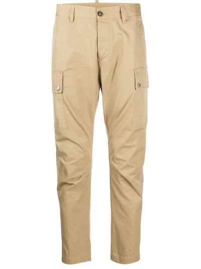 Dsquared2 Tapered Cargo Pants In Neutrals