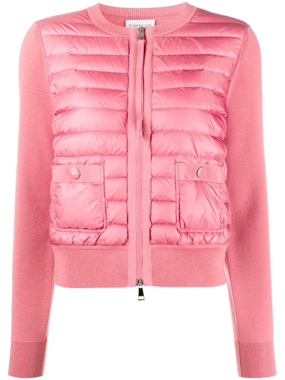 Moncler Padded Front Jacket In Pink