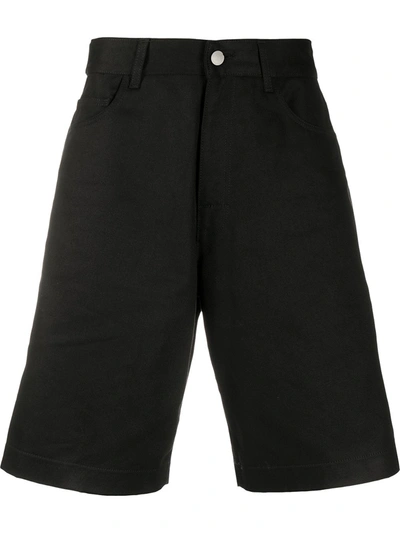 Raf Simons Wide-leg Denim Shorts In Black