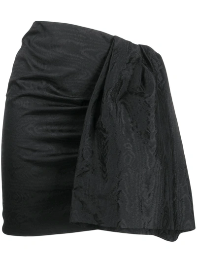 Pinko Asymmetric Mini Skirt In Black