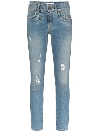 Givenchy Multi Pocket Stretch Denim Skinny Jeans In Blue
