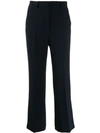 Brag-wette Flared Tailored Trousers In Blue