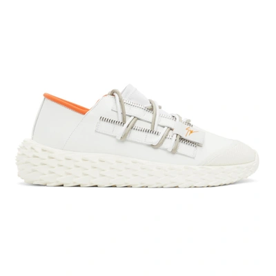 Giuseppe Zanotti White Leather Urchin Sneakers